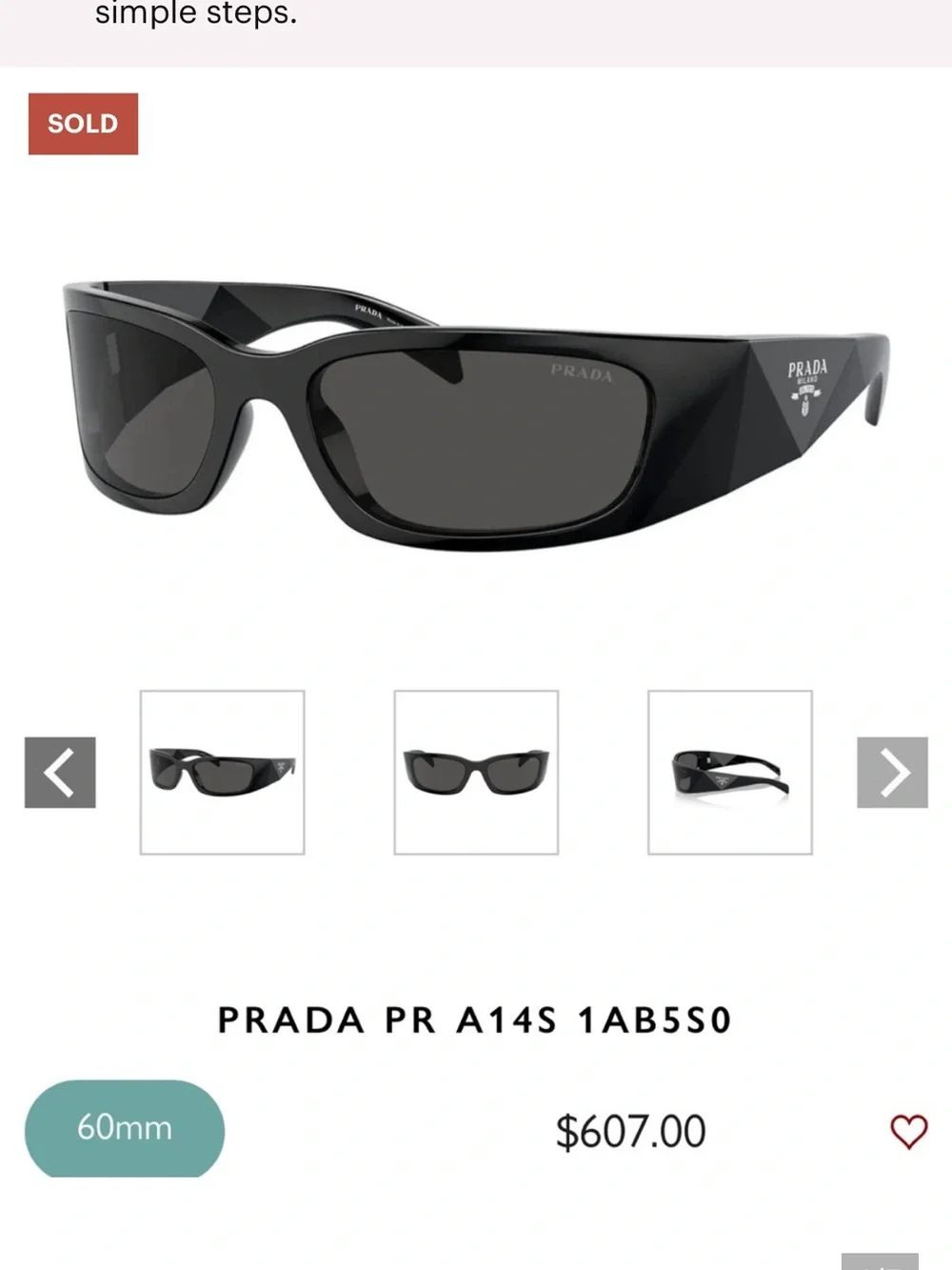 Prada PR A14S 1AB5S0 sunglasses
